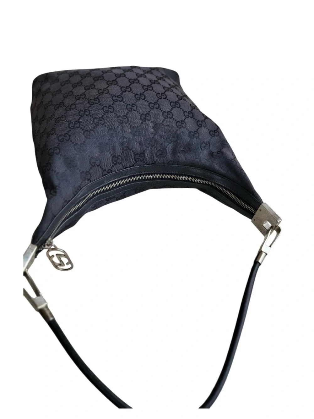 Gucci Charcoal Monogram Hobo